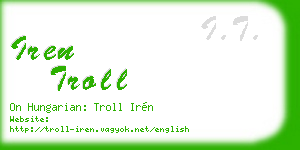 iren troll business card
